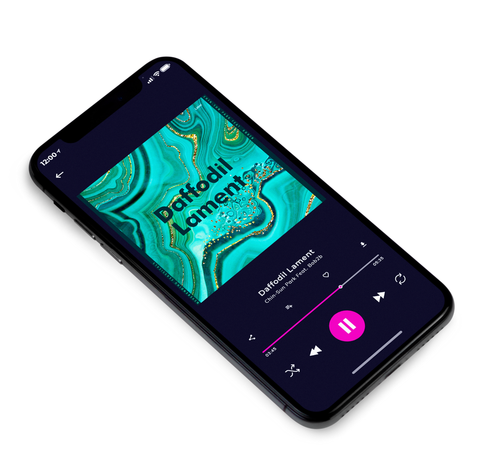 3D view of Premade Contemporary Music Album Cover - Blue Chill #4425 | AlbumArtZone*