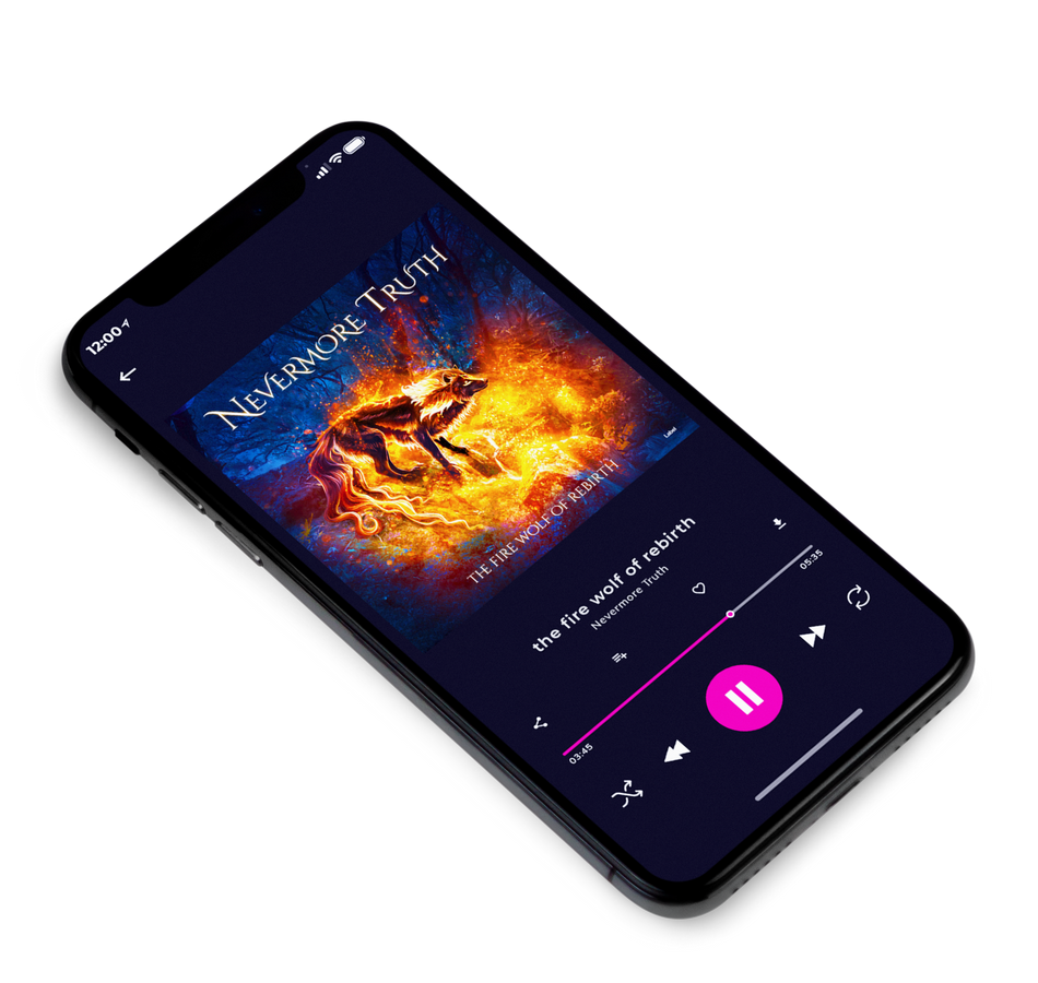 3D view of Premade Heavy Metal & Gothic Metal Album Cover - Fire Bush #6473 | AlbumArtZone*