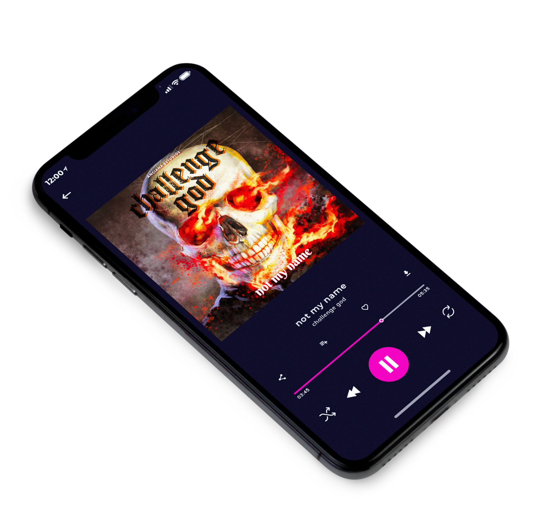 3D view of Premade Heavy Metal & Gothic Metal Album Cover - English Walnut #6844 | AlbumArtZone*