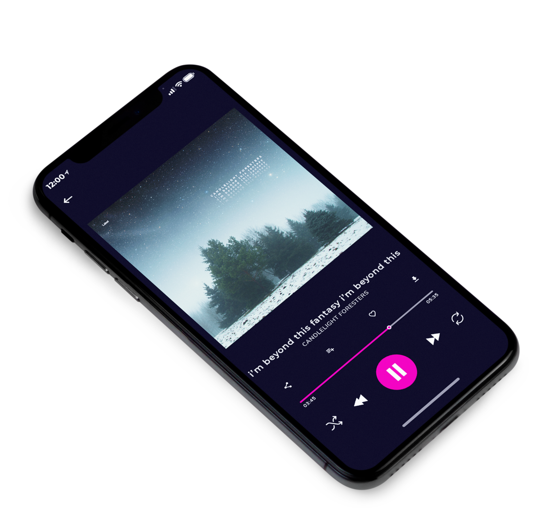 3D view of Premade Electronica & Ambient Album Cover - Limed Spruce #7044 | AlbumArtZone*