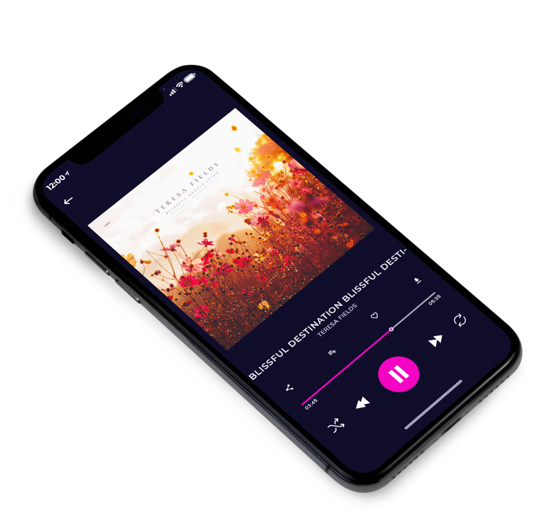 3D view of Premade Electronica & Ambient Album Cover - Linen #7048 | AlbumArtZone*