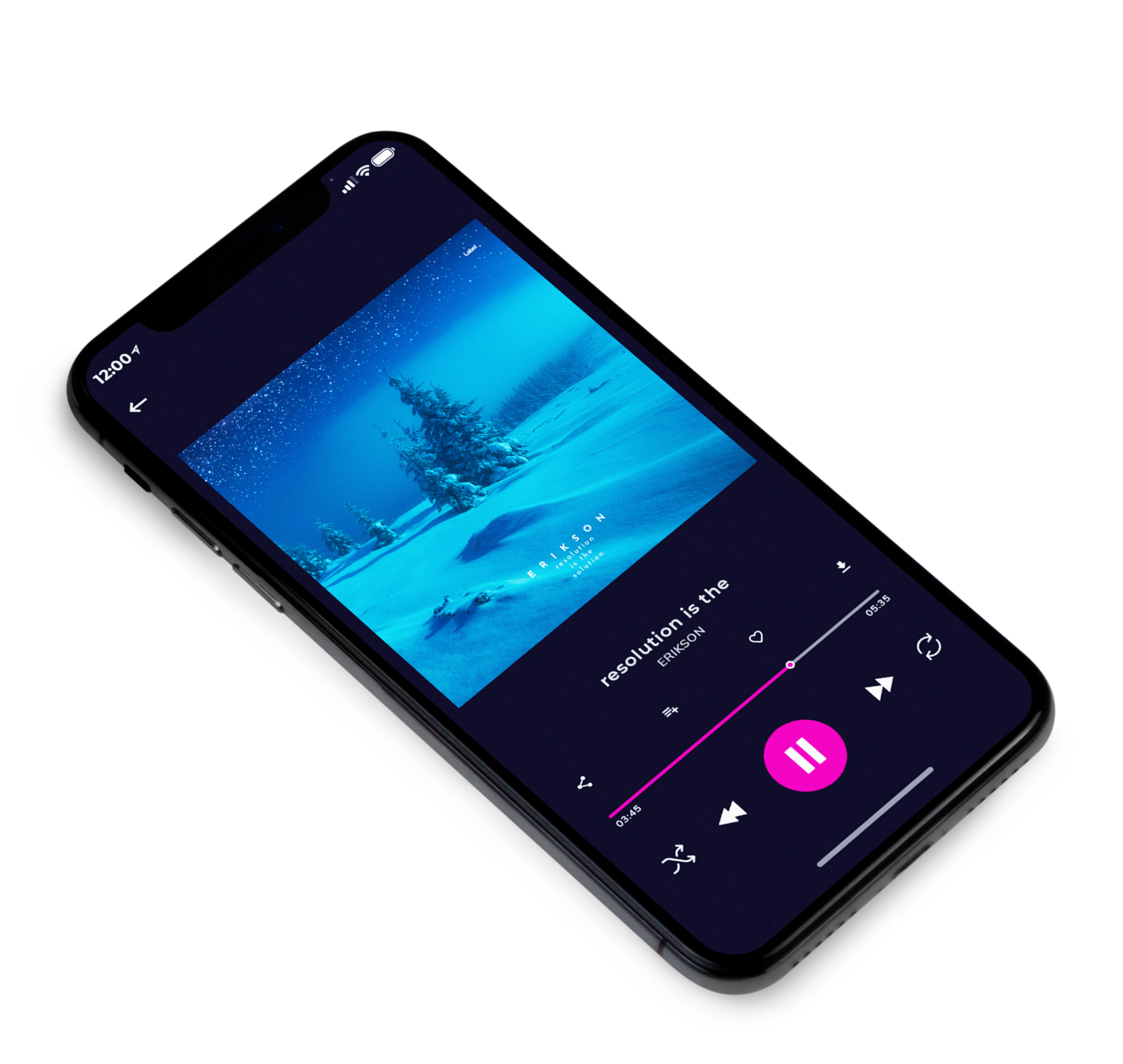 3D view of Premade Contemporary Music Album Cover - Denim #7050 | AlbumArtZone*