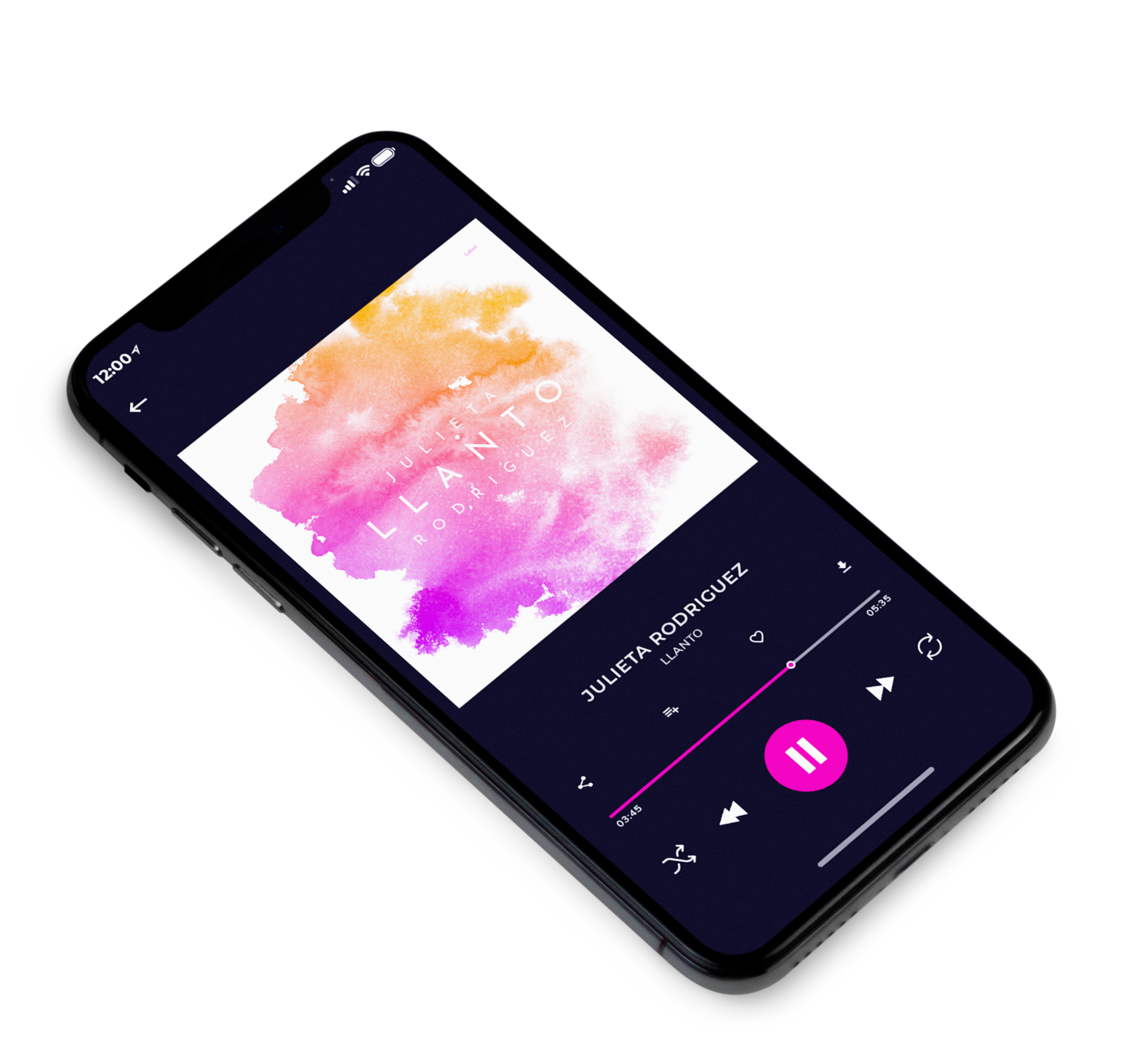 3D view of Premade Electronica & Ambient Album Cover - Mauvelous #7056 | AlbumArtZone*