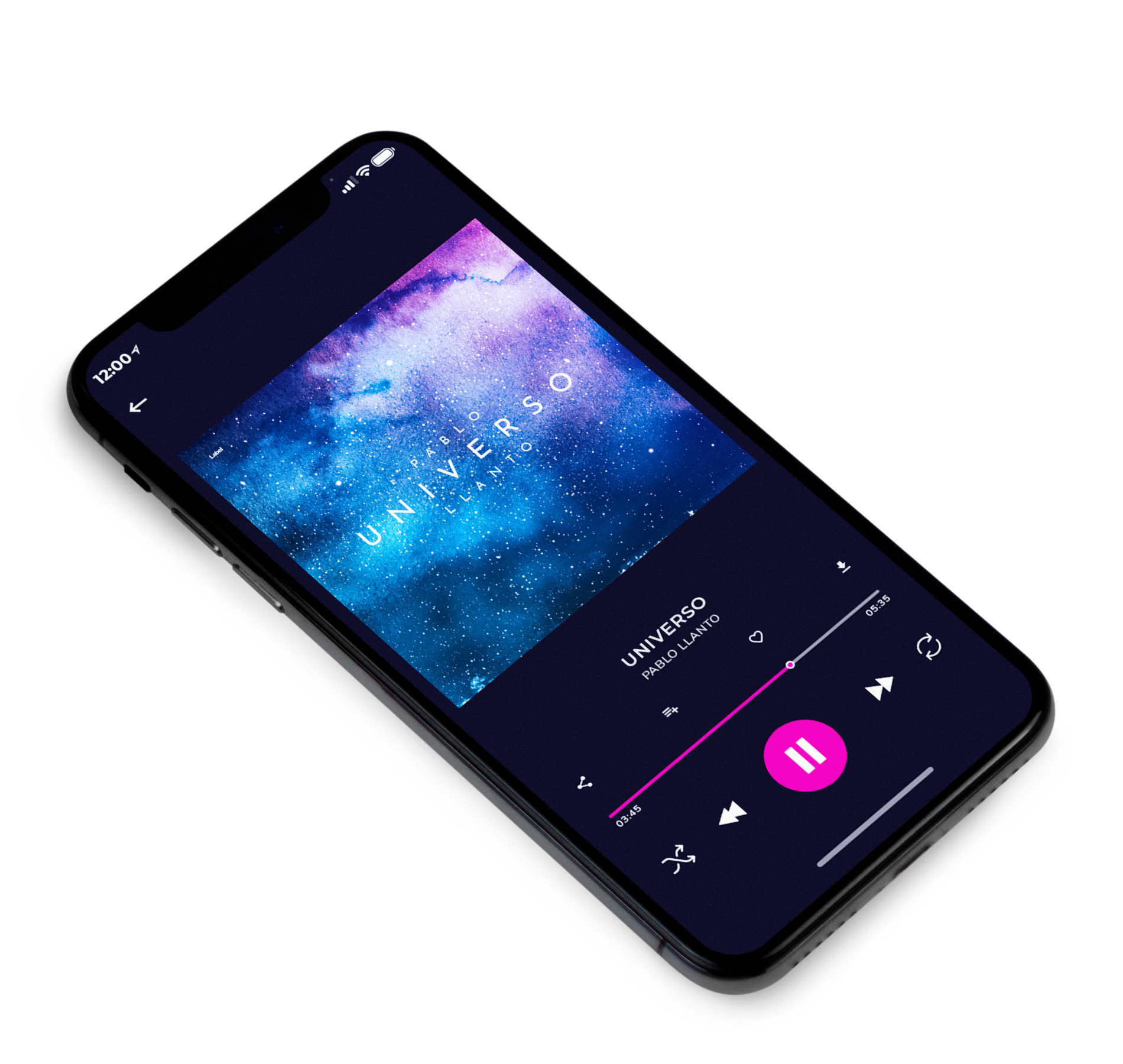3D view of Premade Electronica & Ambient Album Cover - Chathams Blue #7057 | AlbumArtZone*