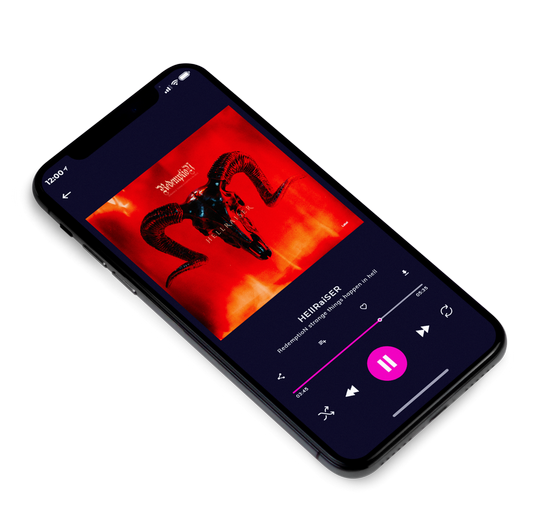 3D view of Premade Heavy Metal & Gothic Metal Album Cover - Milano Red #7202 | AlbumArtZone*