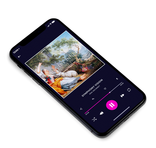 3D view of Premade Classical & Romantic Music Album Cover - Natural Gray #7506 | AlbumArtZone*