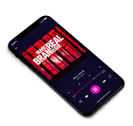 3D view of Premade Podcast Album Cover - Cinnabar #7841 | AlbumArtZone*