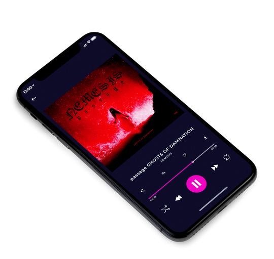 3D view of Premade Heavy Metal & Gothic Metal Album Cover - Alizarin Crimson #7887 | AlbumArtZone*