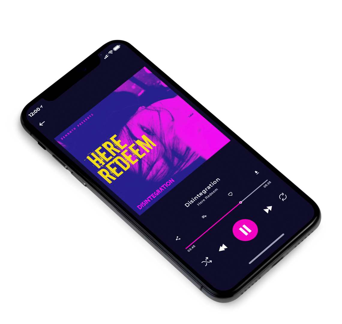 3D view of Premade Rock,Punk & Alternative Album Cover - Deep Blush #7989 | AlbumArtZone*