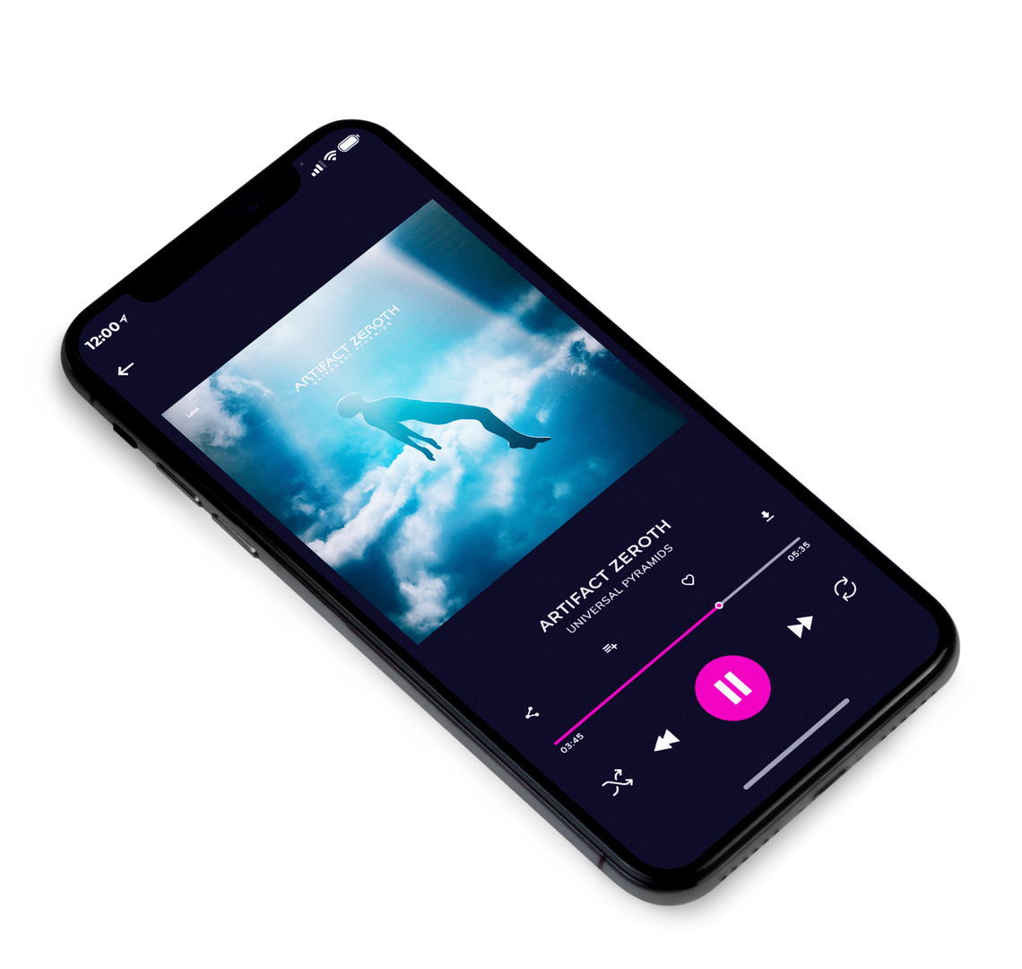 3D view of Premade Electronica & Ambient Album Cover - Wedgewood #8037 | AlbumArtZone*