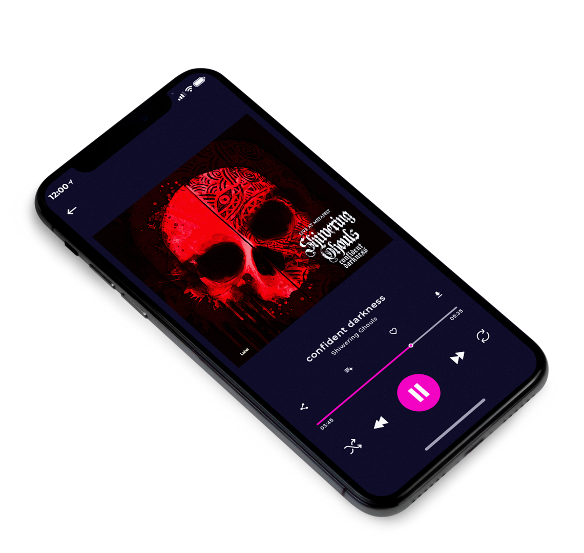 3D view of Premade Heavy Metal & Gothic Metal Album Cover - Alizarin Crimson #8528 | AlbumArtZone*