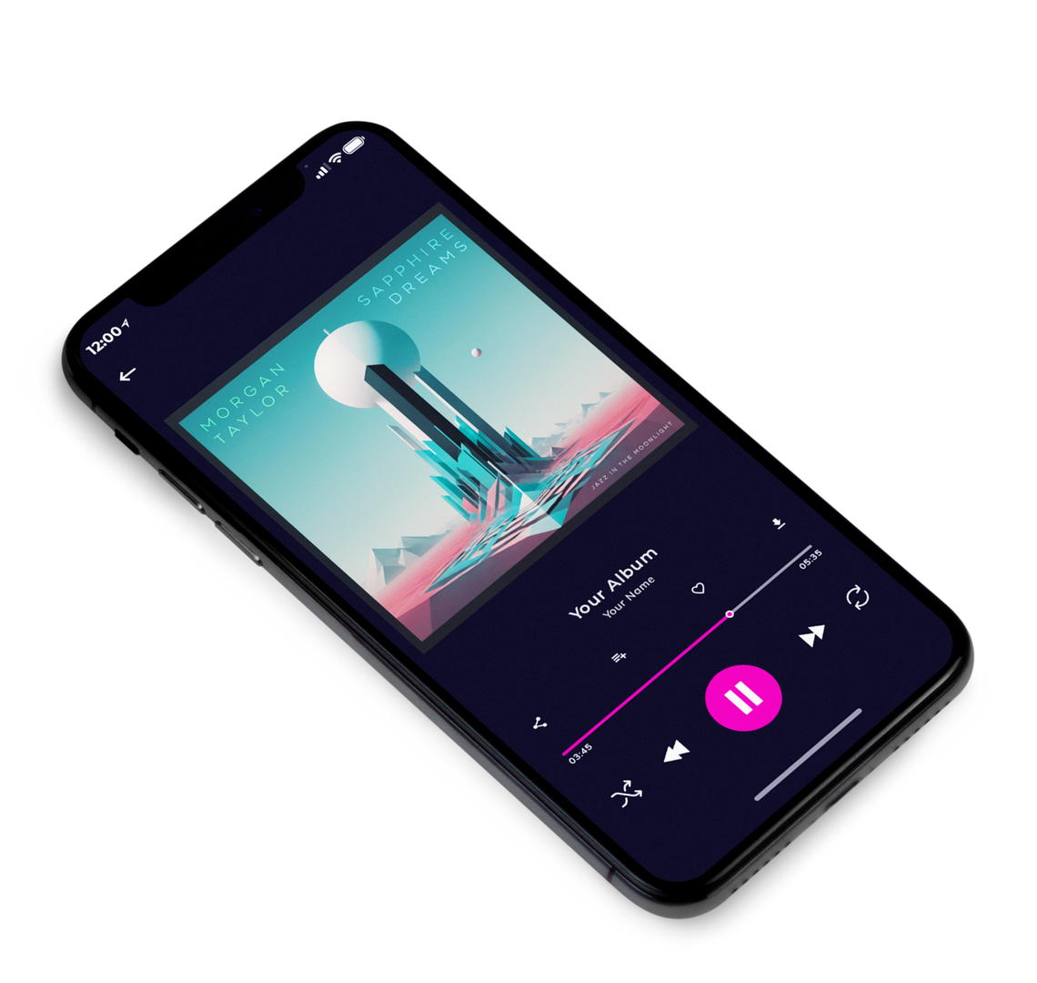 3D view of Premade Contemporary Music Album Cover - Sea Nymph #10047 | AlbumArtZone*