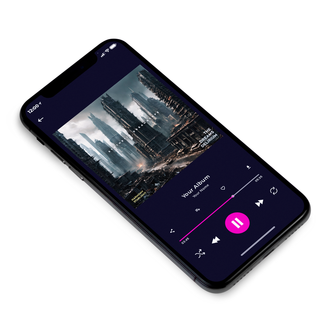 3D view of Premade Electronica & Ambient Album Cover - Outer Space #10114 | AlbumArtZone*