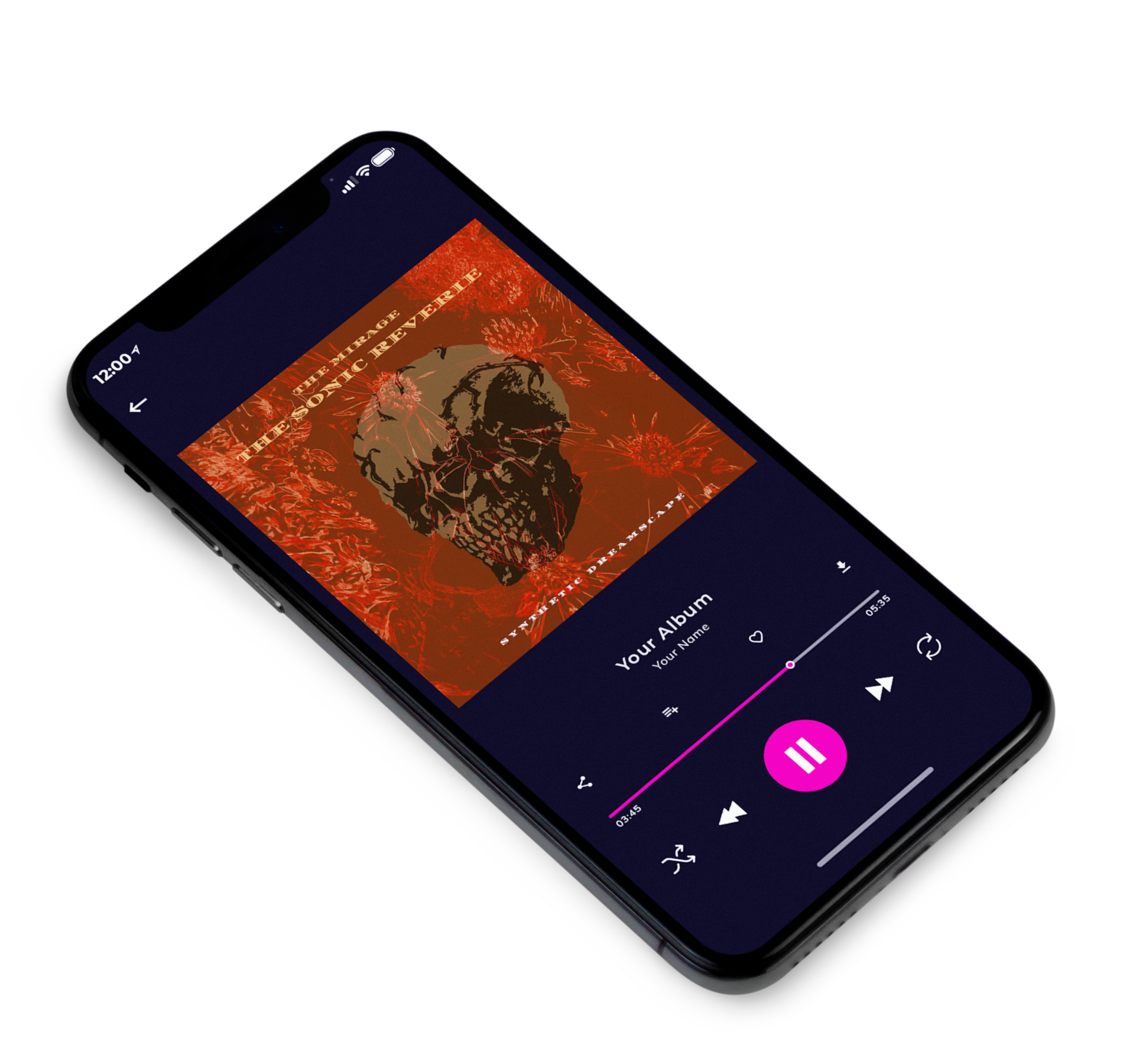 3D view of Premade Rock,Punk & Alternative Album Cover - Mocha #10207 | AlbumArtZone*