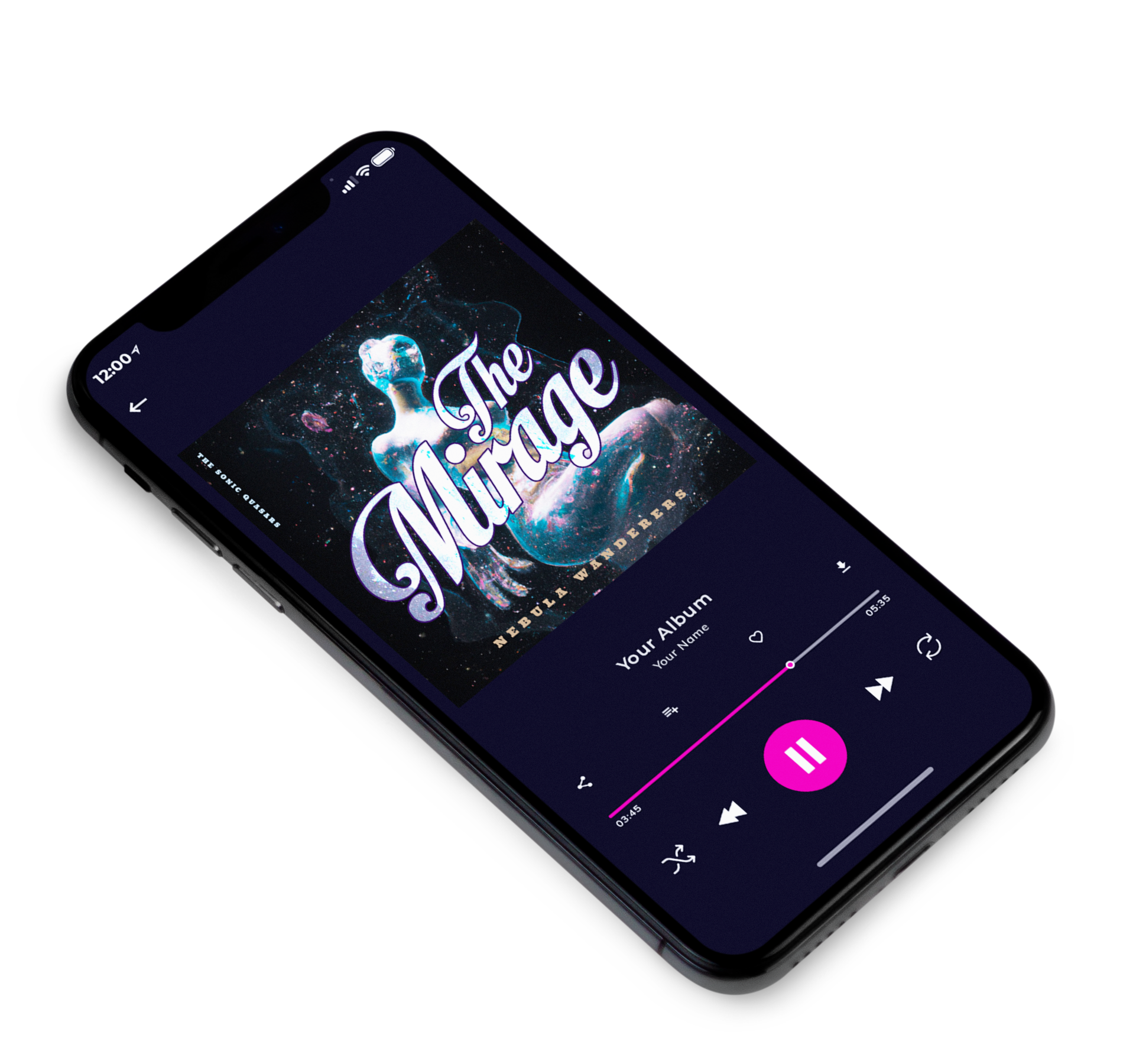 3D view of Premade Electronica & Ambient Album Cover - Mirage #10220 | AlbumArtZone*