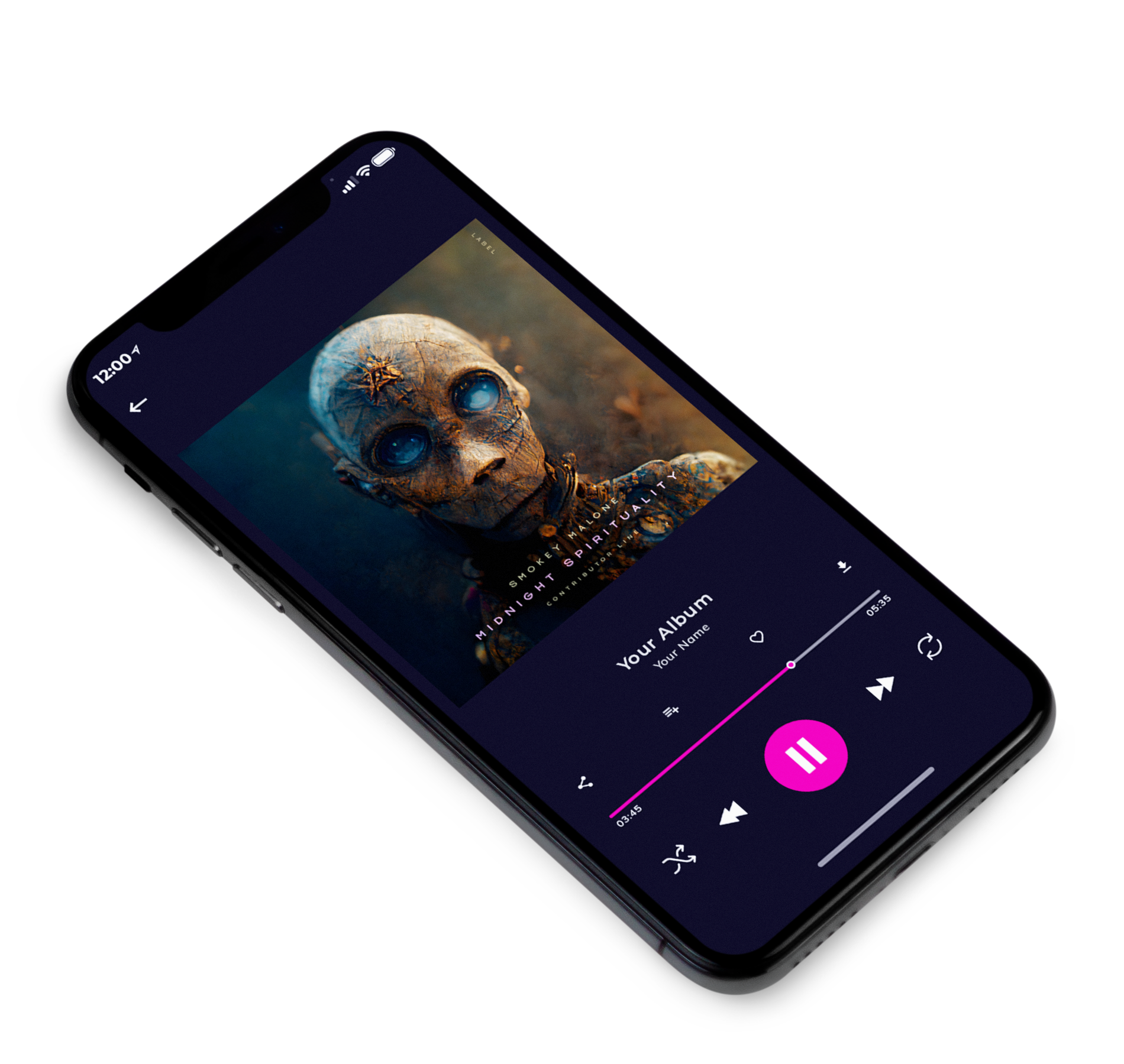 3D view of Premade Rock,Punk & Alternative Album Cover - Shark #10303 | AlbumArtZone*