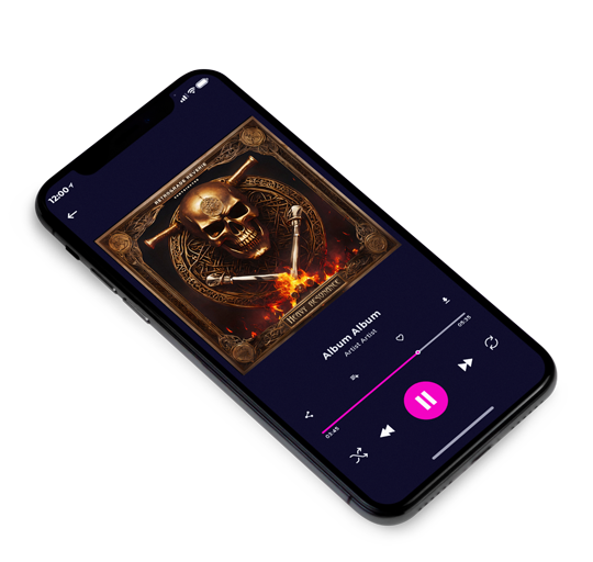 3D view of Premade Rock,Punk & Alternative Album Cover - Night Rider #10756 | AlbumArtZone*