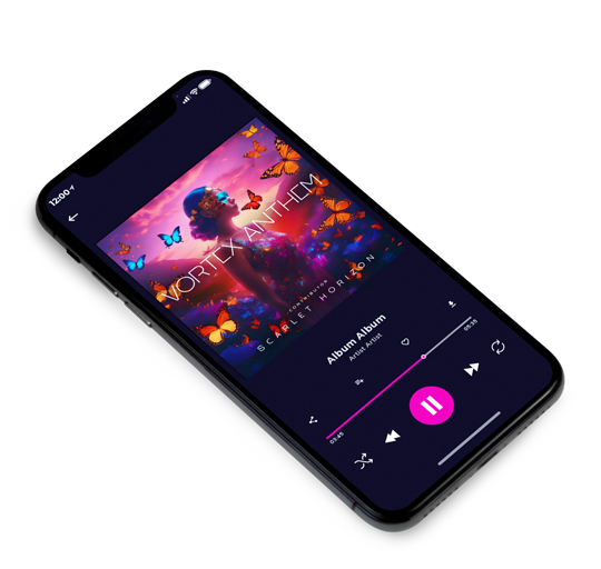 3D view of Premade Indie & Folk Music Album Cover - New York Pink #10861 | AlbumArtZone*
