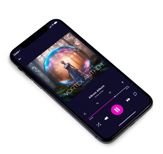 3D view of Premade Pop Album Cover - Thunder #10864 | AlbumArtZone*