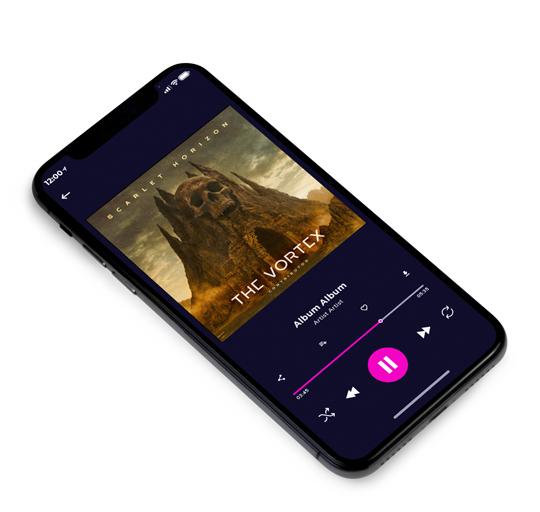 3D view of Premade Electronica & Ambient Album Cover - Metallic Bronze #10872 | AlbumArtZone*
