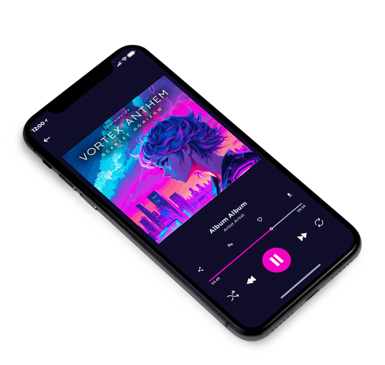 3D view of Premade Electronica & Ambient Album Cover - Minsk #10920 | AlbumArtZone*