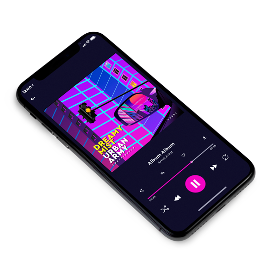3D view of Premade Pop Album Cover - Purple Heart #11210 | AlbumArtZone*