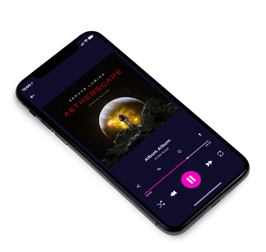 3D view of Premade Rock,Punk & Alternative Album Cover - Night Rider #11336 | AlbumArtZone*