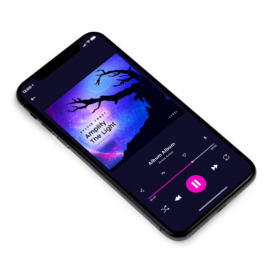 3D view of Premade Electronica & Ambient Album Cover - Royal Blue #11369 | AlbumArtZone*