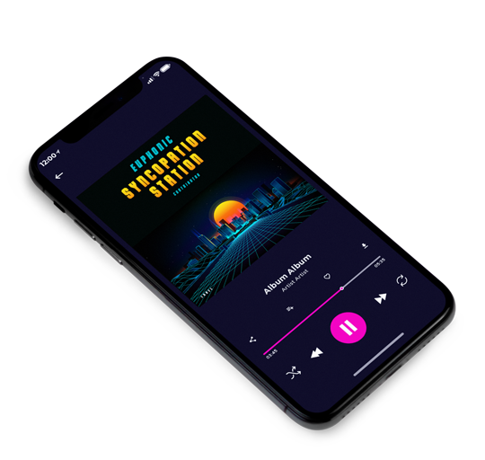 3D view of Premade Electronica & Ambient Album Cover - Ebony #11380 | AlbumArtZone*