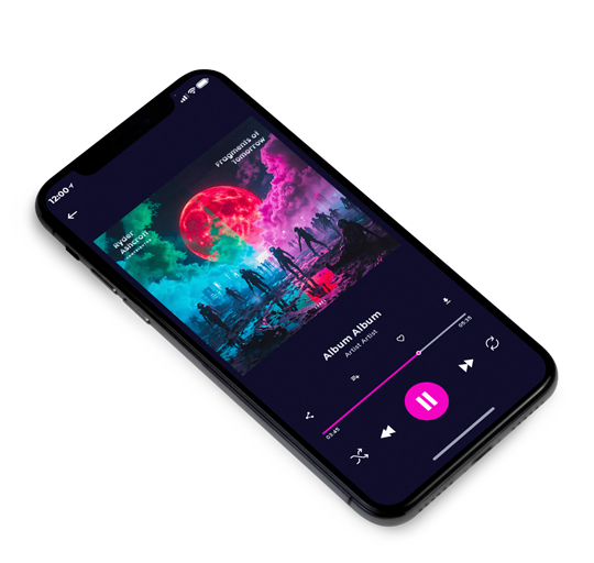 3D view of Premade Electronica & Ambient Album Cover - Ebony Clay #11899 | AlbumArtZone*
