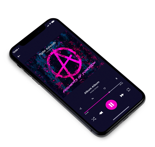 3D view of Premade Rock,Punk & Alternative Album Cover - Red Violet #11909 | AlbumArtZone*