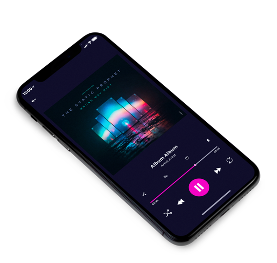3D view of Premade Electronica & Ambient Album Cover - Ebony #11995 | AlbumArtZone*