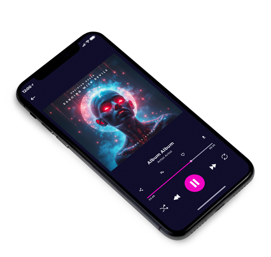3D view of Premade Electronica & Ambient Album Cover - Ebony Clay #12068 | AlbumArtZone*