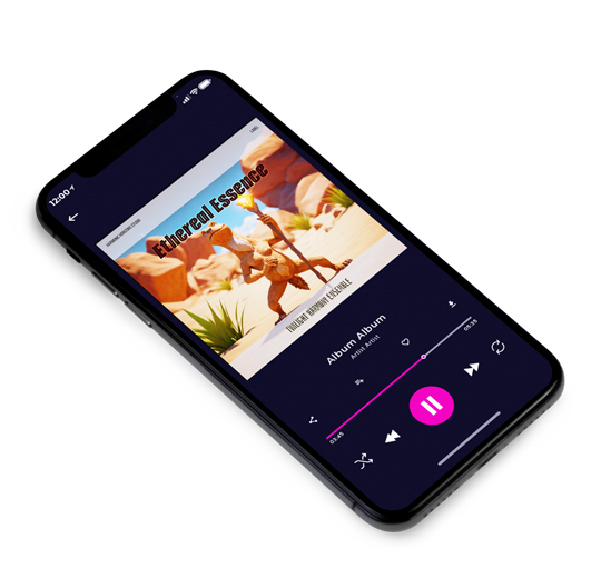 3D view of Premade Pop Album Cover - Soft Amber #16081 | AlbumArtZone*