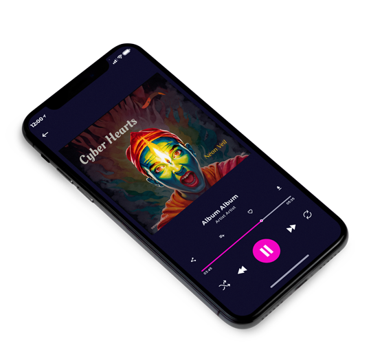 3D view of Premade Contemporary Music Album Cover - Thunder #16192 | AlbumArtZone*