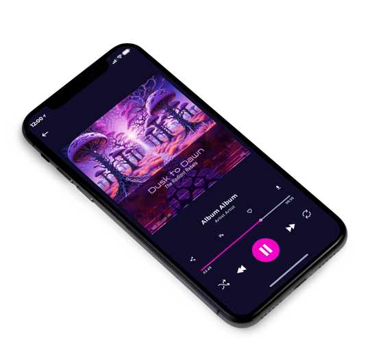 3D view of Premade Electronica & Ambient Album Cover - Grape #16296 | AlbumArtZone*