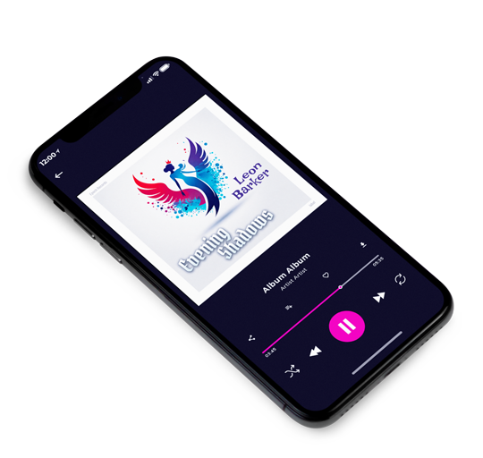 3D view of Premade Contemporary Music Album Cover - Iron #16454 | AlbumArtZone*