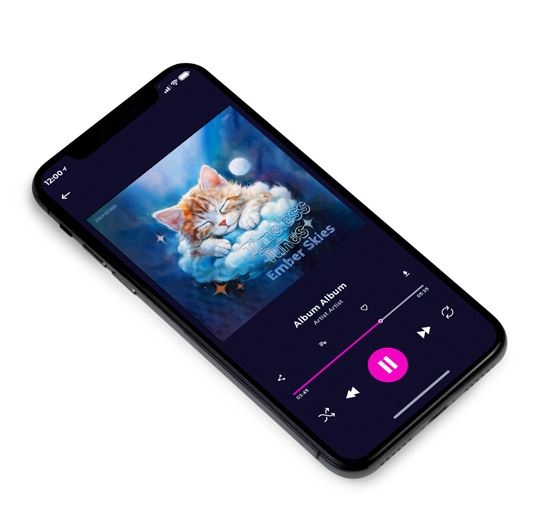 3D view of Premade Electronica & Ambient Album Cover - Cloud Burst #16802 | AlbumArtZone*