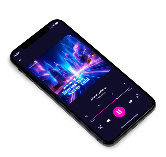 3D view of Premade Electronica & Ambient Album Cover - Jacksons Purple #16845 | AlbumArtZone*