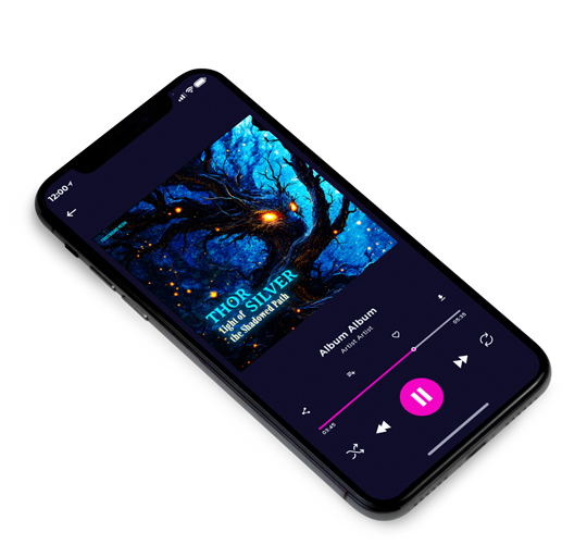 3D view of Premade Electronica & Ambient Album Cover - Ebony #17013 | AlbumArtZone*