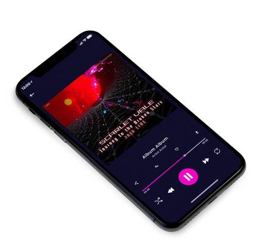 3D view of Premade Electronica & Ambient Album Cover - Persian Red #17605 | AlbumArtZone*