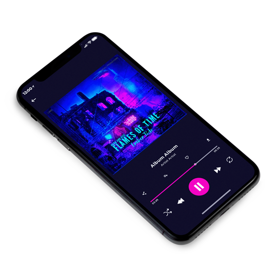 3D view of Premade Electronica & Ambient Album Cover - Persian Blue #17688 | AlbumArtZone*