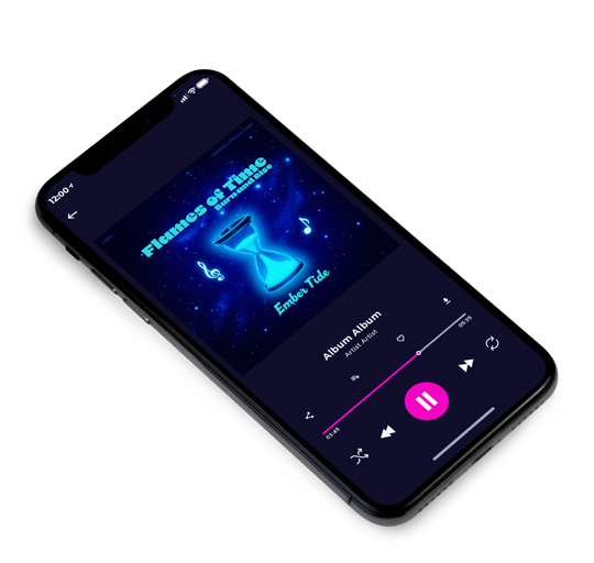 3D view of Premade Electronica & Ambient Album Cover - Black Rock #17696 | AlbumArtZone*