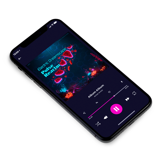 3D view of Premade Electronica & Ambient Album Cover - Ebony #17854 | AlbumArtZone*