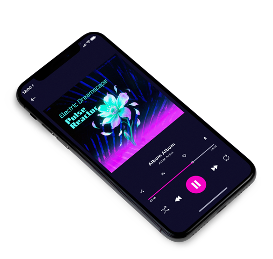 3D view of Premade Electronica & Ambient Album Cover - Ebony #17855 | AlbumArtZone*