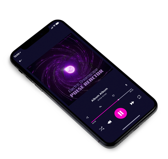 3D view of Premade Electronica & Ambient Album Cover - Violet #17861 | AlbumArtZone*