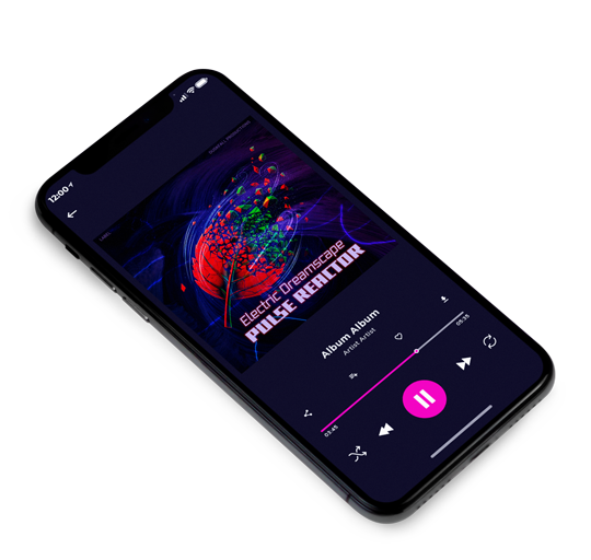 3D view of Premade Electronica & Ambient Album Cover - Violet #17864 | AlbumArtZone*