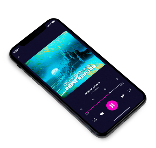 3D view of Premade Electronica & Ambient Album Cover - Blue Chill #17869 | AlbumArtZone*
