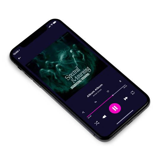 3D view of Premade Electronica & Ambient Album Cover - Palm Green #17940 | AlbumArtZone*