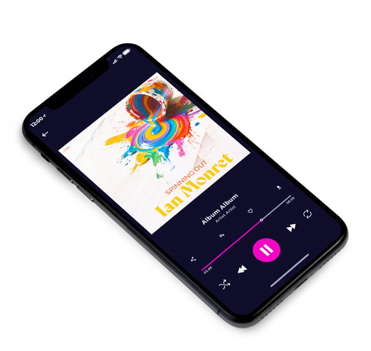 3D view of Premade Pop Album Cover - White Linen #18013 | AlbumArtZone*